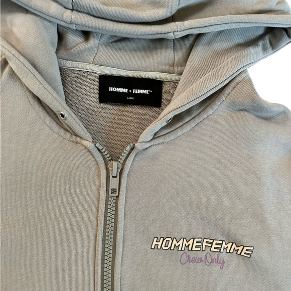 HOMME & FEMME RACING ZIP UP HOODIE JACKET SIZE LARGE - Picture 14 of 17